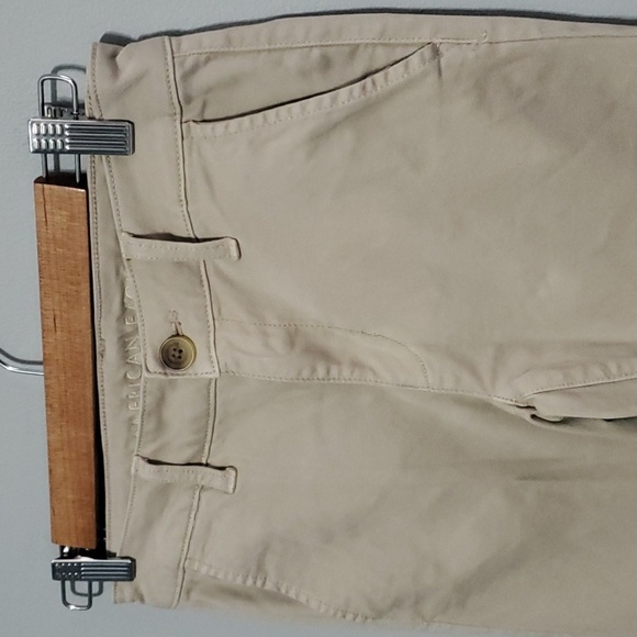 American EAGLE outfitters Beige Slim Fit Skinny Pants Flat Front Chino - Picture 4 of 14